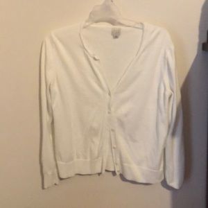 Pretty white cardigan,  size L